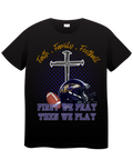 Faith. Family . Football Black T-shirt