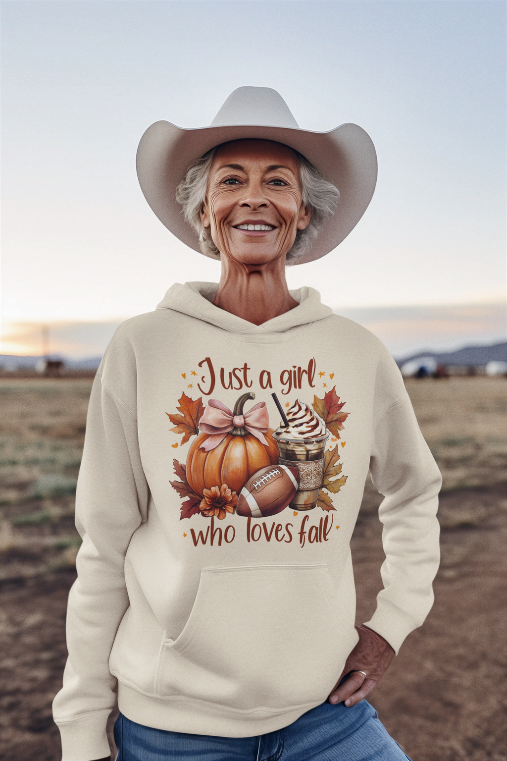 JUST A GIRL WHO LOVES FALL HOODIE
